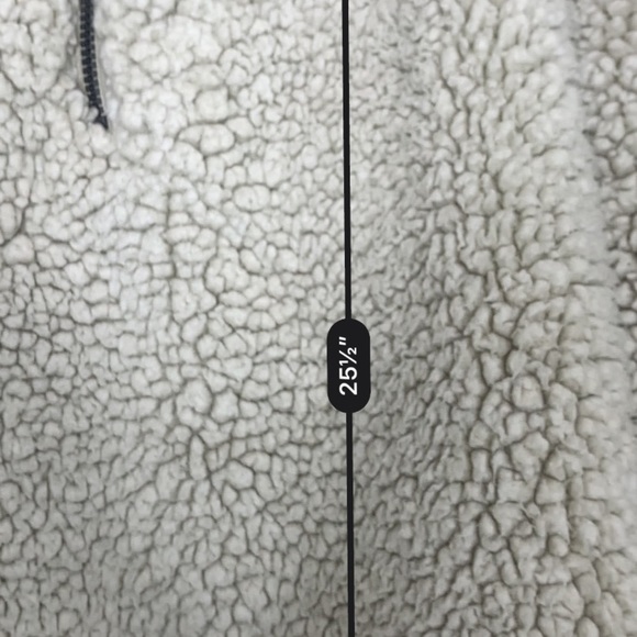 GreenTea cream Sherpa pullover jacket - Picture 3 of 4